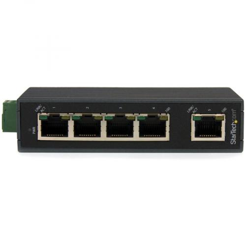 StarTech.com 5 Port Industrial Ethernet Switch   DIN Rail Mountable Alternate-Image1/500