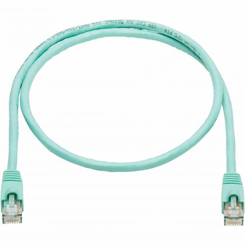 Eaton Tripp Lite Series Cat6a 10G Snagless UTP Ethernet Cable (RJ45 M/M), Aqua, 3 Ft. (0.91 M) Alternate-Image1/500
