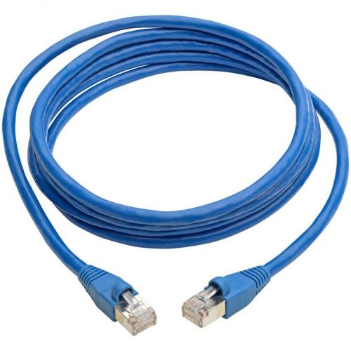 Eaton Tripp Lite Series Cat6a 10G Snagless Shielded STP Ethernet Cable (RJ45 M/M), PoE, Blue, 7 Ft. (2.13 M) Alternate-Image1/500