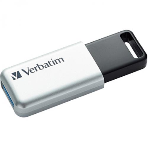 Verbatim 64GB Store 'n' Go Secure Pro USB 3.0 Flash Drive With AES 256 Hardware Encryption   Silver Alternate-Image1/500