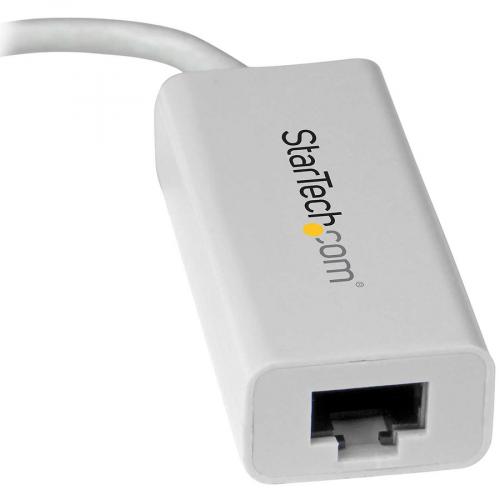 StarTech.com USB C To Gigabit Ethernet Adapter   White   Thunderbolt 3 Port Compatible   USB Type C Network Adapter Alternate-Image1/500