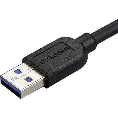StarTech.com 0.5m 20in Slim Micro USB 3.0 (5Gbps) Cable   M/M   USB 3.0 A To Left Angle Micro USB   USB 3.2 Gen 1 Alternate-Image1/500