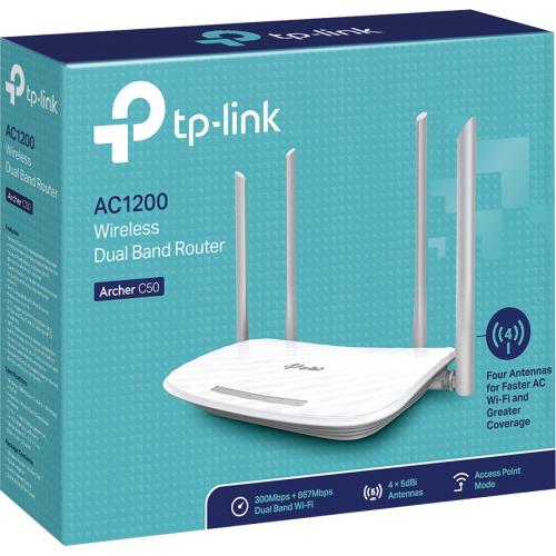 gen markedsføring jeg læser en bog TP-Link Archer C50 Wi-Fi 5 IEEE 802.11ac Ethernet Wireless Router -  antonline.com