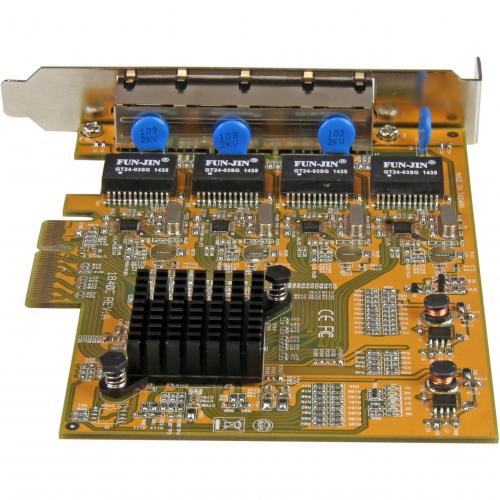 StarTech.com 4 Port PCI Express Gigabit Network Adapter Card   Quad Port PCIe Gigabit NIC Alternate-Image1/500