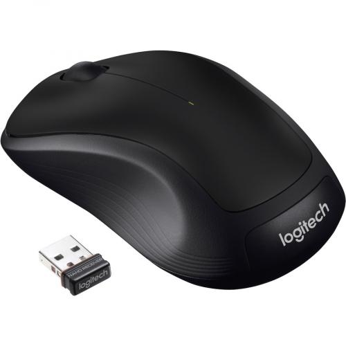 Logitech M310 Wireless Mouse, 2.4 GHz With USB Nano Receiver, 1000 DPI Optical Tracking, 18 Month Battery, Ambidextrous, Compatible With PC, Mac, Laptop, Chromebook (Black) Alternate-Image1/500