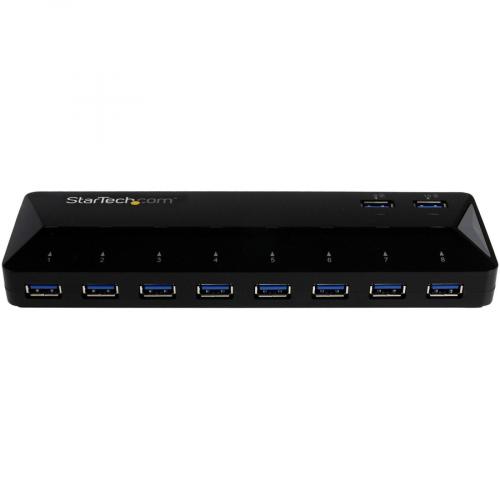 StarTech.com 10 Port USB 3.0 Hub With Charge And Sync Ports   2 X 1.5A Ports   Desktop USB Hub And Fast Charging Station Alternate-Image1/500