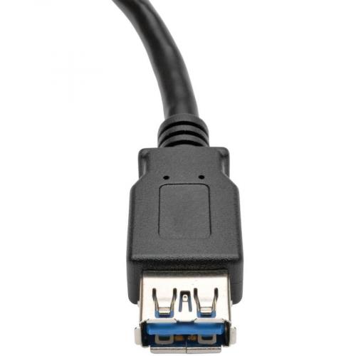 Eaton Tripp Lite Series USB 3.0 SuperSpeed Extension Cable (A M/F), Black, 6 In. (15.24 Cm) Alternate-Image1/500