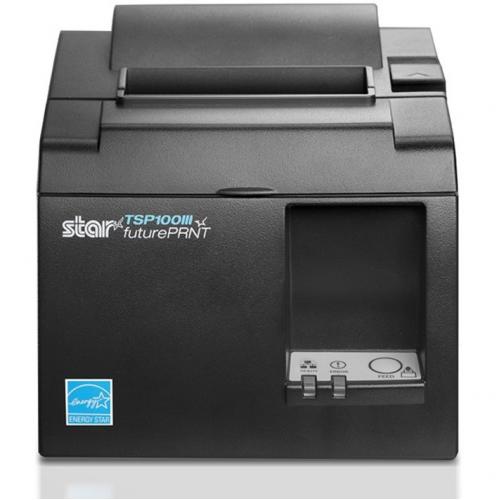 Star Micronics Thermal Printer TSP143IIILAN GY US   Ethernet   Locking Paper Chamber   Gray Alternate-Image1/500