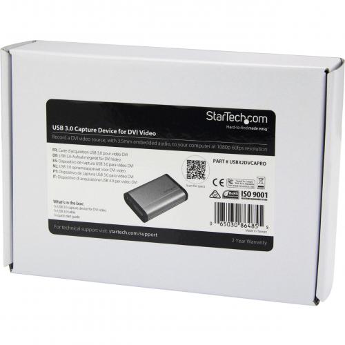StarTech.com DVI Video Capture Card &acirc;&euro;" 1080p 60fps Game Capture Card &acirc;&euro;" Aluminum &acirc;&euro;" Game Capture Card &acirc;&euro;" HD PVR &acirc;&euro;" USB Video Capture Alternate-Image1/500