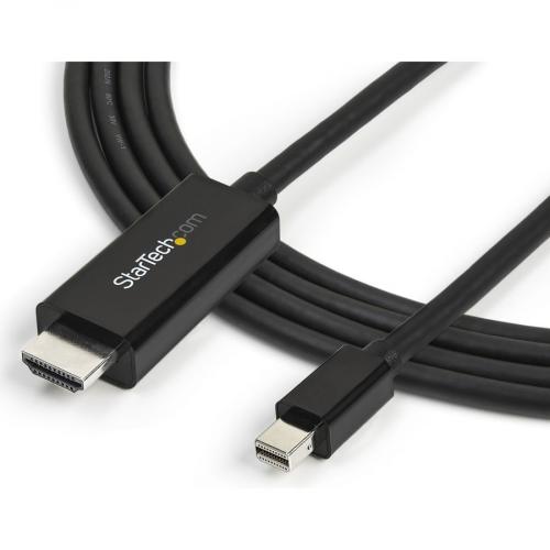 StarTech.com 10ft (3m) Mini DisplayPort To HDMI Cable, 4K 30Hz Video, Mini DP To HDMI Adapter/Converter Cable, MDP To HDMI Monitor/Display Alternate-Image1/500