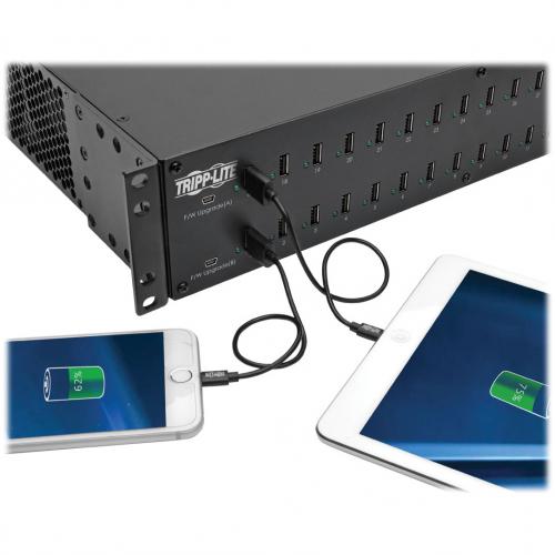 Tripp Lite By Eaton 32 Port USB Charging Station With Syncing, 5V 80A (400W) USB Charger Output, 2U Rack Mount Alternate-Image1/500
