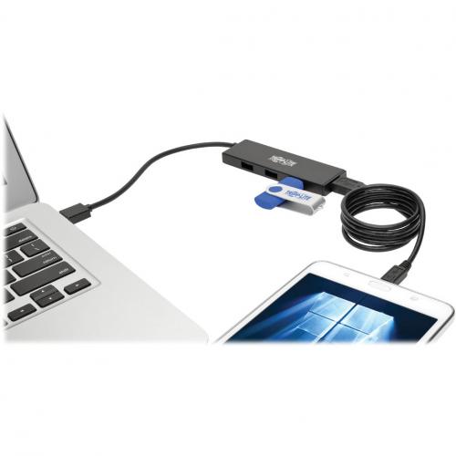 Tripp Lite By Eaton 4 Port Ultra Slim Portable USB 3.x (5Gbps) Hub Alternate-Image1/500