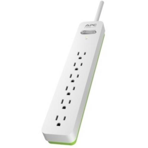 APC By Schneider Electric Essential SurgeArrest PE66W, 6 Outlets, 6 Foot Cord, 120V, White Alternate-Image1/500