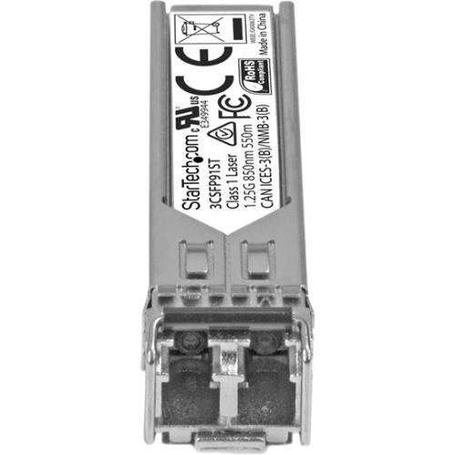 StarTech.com HPE 3CSFP91 Compatible SFP Module   1000BASE SX   1GE Gigabit Ethernet SFP 1GbE Multi Mode Fiber Optic Transceiver   550m DDM Alternate-Image1/500