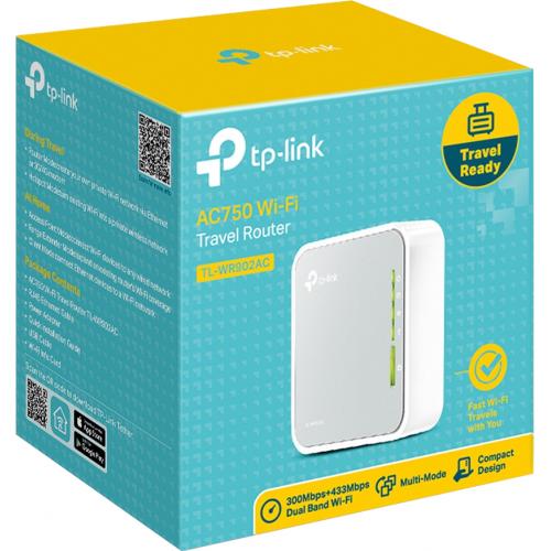 TP Link TL WR902AC   AC750 Wireless Portable Nano Travel Router Alternate-Image1/500