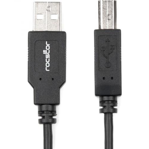 Rocstor Premium High Speed USB 2.0   10 Ft USB Cable   4 Pin USB Type A (M)   4 Pin USB Type B (M)   1.8 M (USB / Hi Speed USB )   Type A Male   Type B Male   For Printers, Scanners Or External USB Hard Drives   10ft CABLE M/M Alternate-Image1/500