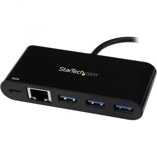 StarTech.com USB C To Ethernet Adapter With 3 Port USB 3.0 Hub And Power Delivery   USB C GbE Network Adapter + USB Hub W/ 3 USB A Ports Alternate-Image1/500