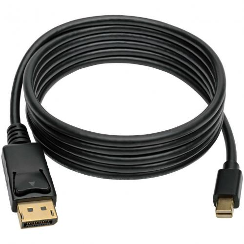 Eaton Tripp Lite Series Mini DisplayPort To DisplayPort Adapter Cable, 4K 60 Hz (M/M), DP Latching Connector, Black, 6 Ft. (1.8 M) Alternate-Image1/500
