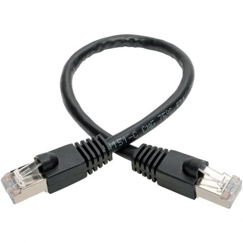 Eaton Tripp Lite Series Cat6a 10G Snagless Shielded STP Ethernet Cable (RJ45 M/M), PoE, Black, 1 Ft. (0.31 M) Alternate-Image1/500