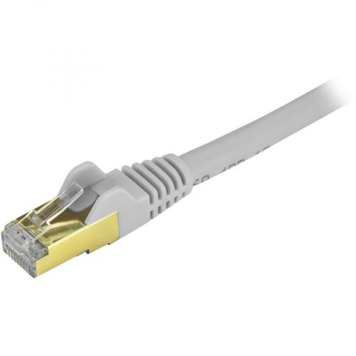 StarTech.com 6 In CAT6a Ethernet Cable   10 Gigabit Category 6a Shielded Snagless 100W PoE Patch Cord   10GbE Gray UL Certified Wiring/TIA Alternate-Image1/500