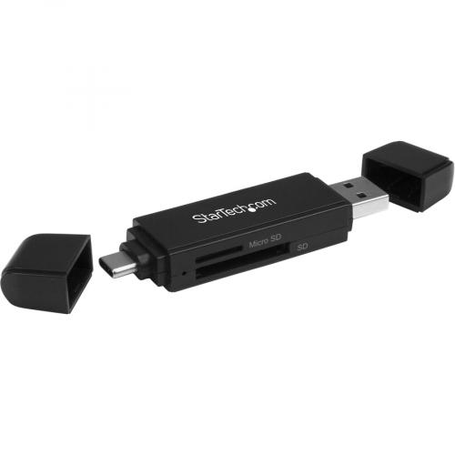 StarTech.com USB 3.0 Memory Card Reader For SD And MicroSD Cards   USB C And USB A   Portable USB SD And MicroSD Card Reader Alternate-Image1/500
