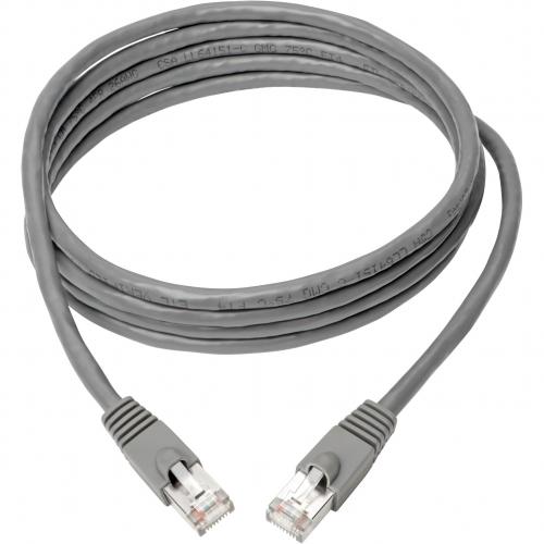 Tripp Lite Cat6a Snagless Shielded STP Network Patch Cable 10G Certified, PoE, Gray RJ45 M/M 7ft 7' Alternate-Image1/500