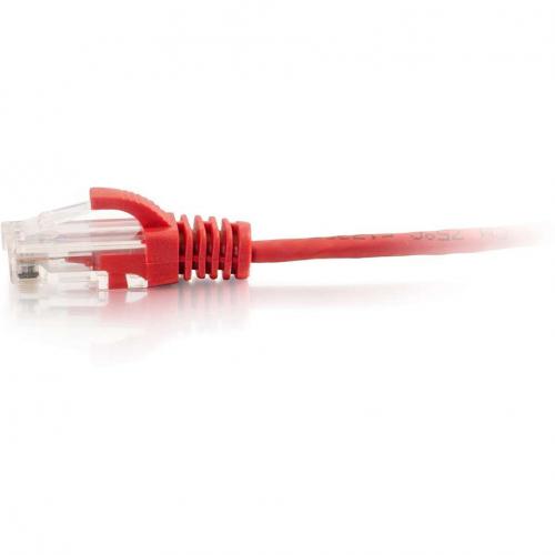 C2G 5ft Cat6 Snagless Unshielded (UTP) Slim Ethernet Cable   Cat6 Network Patch Cable   PoE   Red Alternate-Image1/500