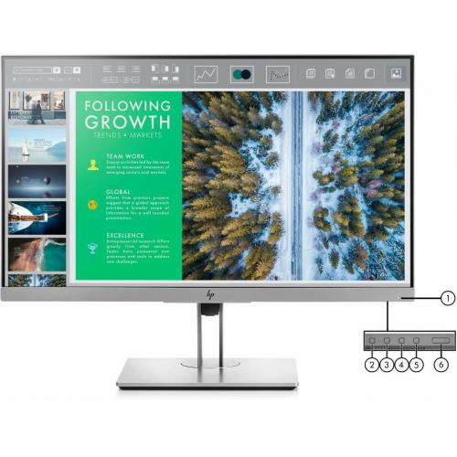 HP E243 24" EliteDisplay Business Monitor     1920 X 1080 Full HD Display   5 Ms Response Time   In Plane Switching Technology   Adaptable For A Single Footprint Set Up   4 Way Comfort Adjustability Alternate-Image1/500