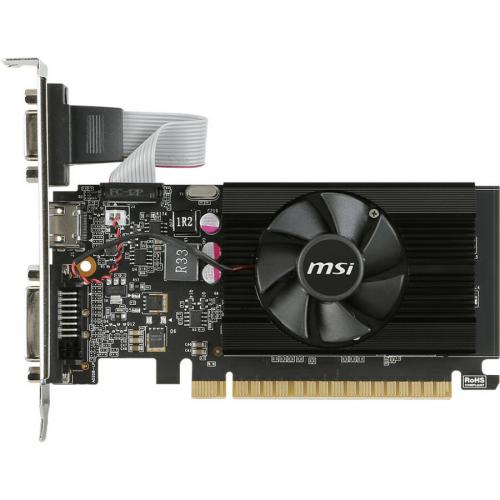 MSI NVIDIA GeForce GT 710 Graphic Card   2 GB DDR3 SDRAM   Low Profile Alternate-Image1/500