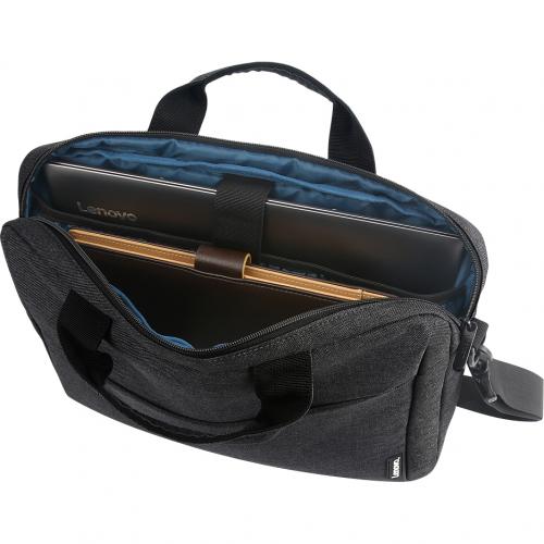 Lenovo 15.6" Laptop Casual Toploader   Black   Water Resistant   Polyester Body   Handle, Luggage Strap   Casual And Stylish Design Alternate-Image1/500