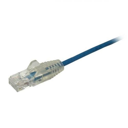 StarTech.com 10 Ft CAT6 Cable   Slim CAT6 Patch Cord   Blue Snagless RJ45 Connectors   Gigabit Ethernet Cable   28 AWG   LSZH (N6PAT10BLS) Alternate-Image1/500