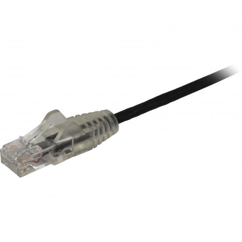 StarTech.com 1 Ft CAT6 Cable   Slim CAT6 Patch Cord   Black  Snagless RJ45 Connectors   Gigabit Ethernet Cable   28 AWG   LSZH (N6PAT1BKS) Alternate-Image1/500