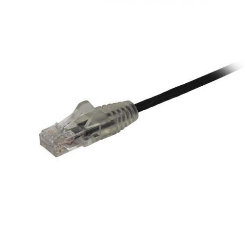 StarTech.com 6in CAT6 Cable   Slim CAT6 Patch Cord   Black Snagless RJ45 Connectors   Gigabit Ethernet Cable   28 AWG   LSZH (N6PAT6INBKS) Alternate-Image1/500