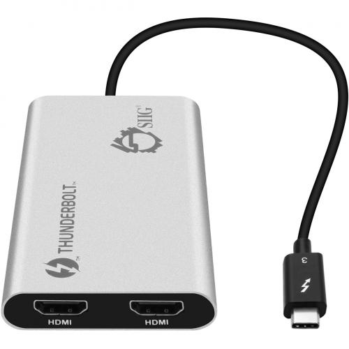 SIIG Thunderbolt V3 To Dual HDMI Adapter   HDMI 2.0 Alternate-Image1/500