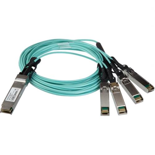 StarTech.com AOC Breakout Cable For Cisco QSFP 4X10G AOC3M   3m 40G 1x QSFP+ To 4x SFP+ AOC Cable 40GbE QSFP+ Active Optical Fiber 9.84ft Alternate-Image1/500