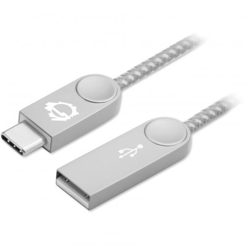SIIG Zinc Alloy USB C To USB A Charging & Sync Braided Cable   3.3ft, 2 Pack Alternate-Image1/500