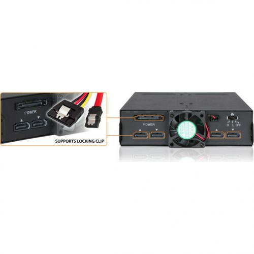Icy Dock ToughArmor MB607SP B Drive Enclosure For 5.25"   Serial ATA/600 Host Interface Internal   Black Alternate-Image1/500