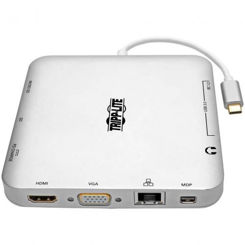 Tripp Lite By Eaton USB C Dock Dual Display   4K HDMI/mDP VGA USB 3.x (5Gbps) USB A/C Hub GbE 60W PD Charging Alternate-Image1/500