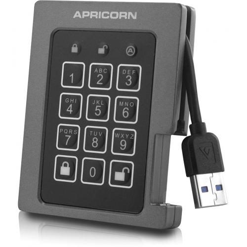 Apricorn Aegis Padlock ASSD 3PL256 1TBF 1 TB Solid State Drive   2.5" Internal   Black   TAA Compliant Alternate-Image1/500
