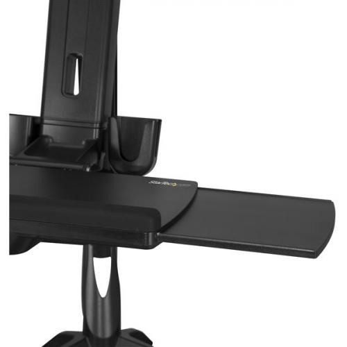 StarTech.com Sit Stand Dual Monitor Arm   Desk Mount Standing Computer Workstation 24" Displays   Adjustable Stand Up Arm W/ Keyboard Tray Alternate-Image1/500