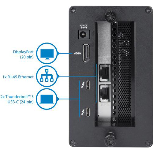 StarTech.com Thunderbolt 3 To 2 Port 10GbE NIC Chassis   External PCIe Enclosure Plus Card Alternate-Image1/500