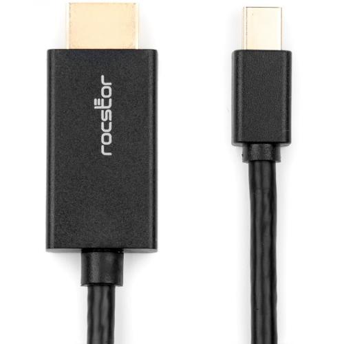 Rocstor Y10C197 B1 Premium Mini DisplayPort To HDMI Cable   10 Ft. (3m)   4K/2K   For MacBook, MacBook Pro, MacBook Air, Mac Mini, Ultrabook, Projector, Desktop Computer, Black Alternate-Image1/500
