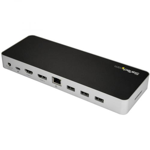 StarTech.com USB C Dock   4K Dual Monitor HDMI & DisplayPort USB Type C Docking Station   60W Power Delivery, SD, 4 Port USB 3.0 Hub, GbE Alternate-Image1/500