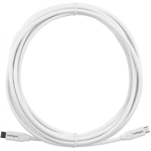 StarTech.com 4m 13 Ft USB C To USB C Cable W/ 5A PD   M/M   White   USB 2.0   USB IF Certified   USB Type C Cable   USB C Charging Cable   USB C PD Cable Alternate-Image1/500