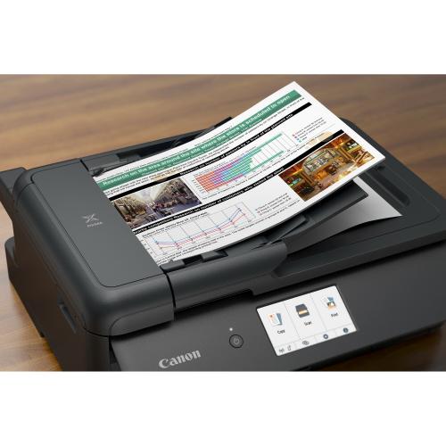 Canon PIXMA TS TS9520 Wireless Inkjet Multifunction Printer Color Copier/Scanner 4800x1200 Print Manual Duplex Print 100 Sheets Input Color Scanner 1200 Optical Scan Ethernet Wireless LAN Canon Mobile Printing Alternate-Image1/500