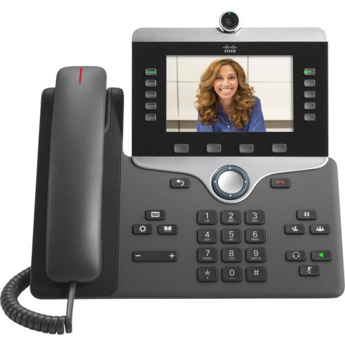 Cisco 8845 IP Phone   Corded/Cordless   Corded   Bluetooth   Wall Mountable, Tabletop   Charcoal   TAA Compliant Alternate-Image1/500
