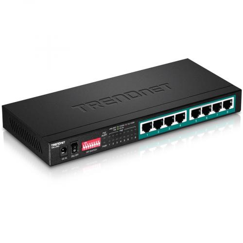 TRENDnet 8 Port Gigabit Long Range Poe+ Switch; TPE LG80;65W Poe Budget; Ethernet/Network Switch; Long Range Poe+ Extends Range Up To 200M (656 Ft.); 16 Gbps Switching Capacity; Lifetime Protection Alternate-Image1/500