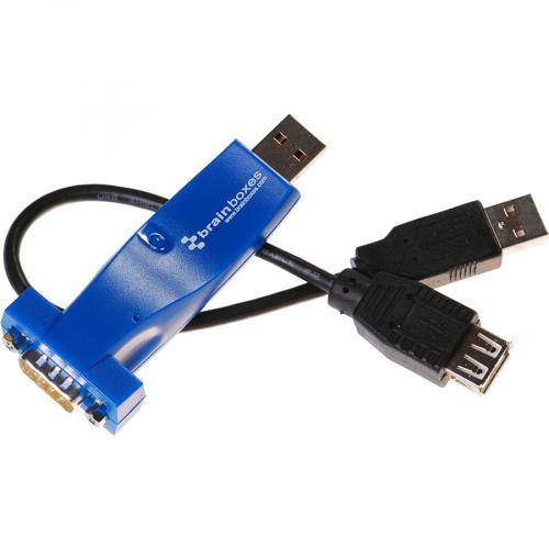 Brainboxes 1 Port RS232 USB To Serial Adapter Alternate-Image1/500
