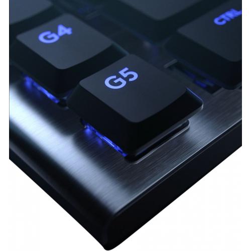 Logitech G815 LIGHTSYNC RGB Mechanical Gaming Keyboard With Low Profile GL Tactile Key Switch, 5 Programmable G Keys,USB Passthrough, Dedicated Media Control, Black And White Colorways Alternate-Image1/500