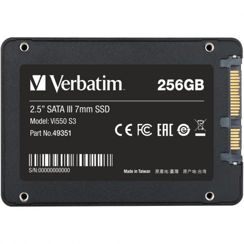 Verbatim 256GB Vi550 SATA III 2.5" Internal SSD Alternate-Image1/500
